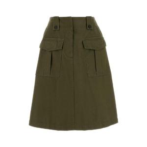 PRADA Army green cotton skirt P124WSOOO162G F0161