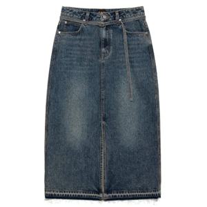 LEE W 데님 맥시 스커트 B1 LE2503SR72 ID BK
