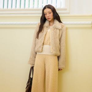 [올리브데올리브]크랍 페이크 퍼자켓 OF5WMB04