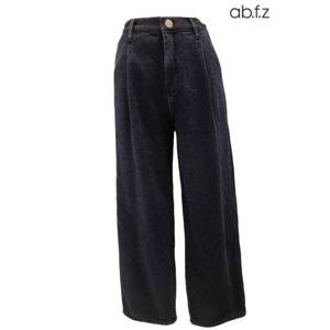 [에이비에프지]반 밴딩 핀턱 기모 데님 와이드 팬츠 APA1HE33A