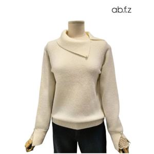 [에이비에프지]언발란스 카라넥 포인트 라운드넥 울 긴팔 니트 APA1HW49A