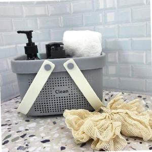 목욕바구니 펀칭 회색 헬스장 손잡이 수납 수영장 바스켓 가방