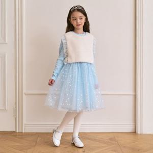 [로엠걸즈(아동)]겨울 블루샤 조끼 세트 원피스 RGOM25W5P