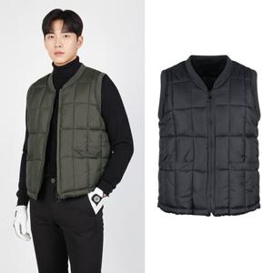 럭스골프 남성 풀집업 퍼라이닝 패딩 베스트 조끼 JP25W305