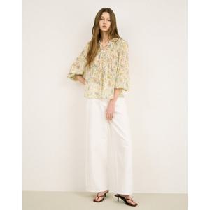 아떼 바네사브루노 25SS 화이트 올풀림장식 면 데님팬츠 WVPA5B241WT