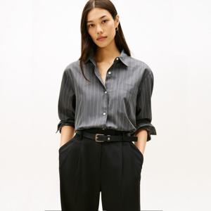 [타미힐피거(여성)]소프트 플란넬 이지 핏 셔츠 T22F7WSH082WT1