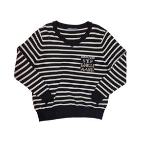 [르니앤맥코이(여성)]가슴핫피스 스트라이프 니트티(MN03KN700FJY)