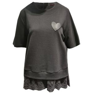 [막스까르띠지오]레이스망사패치티셔츠DM253TM02A