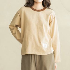 엄마옷 마담4060 내추럴포엠 자수패치코튼티셔츠 중년여성 데일리 -ZTE2512026-