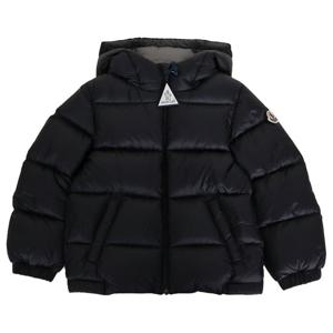 몽클레어 25FW 키즈 로고 후드 다운 패딩 블랙 K29511A00040 597YF 999