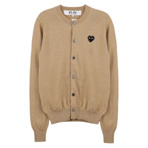 라프리마 꼼데가르송플레이 블랙 하트 라인스톤 라운드 넥 가디건 탑 AX-N805-051-3