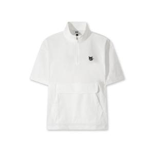 [왁]왁 우먼 우븐 쿼터 집 아노락 WWTCA25604IVX