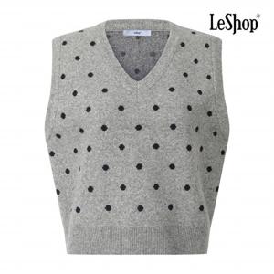 [르샵] 도트 패턴 울 니트 베스트 (BPCVT001A)