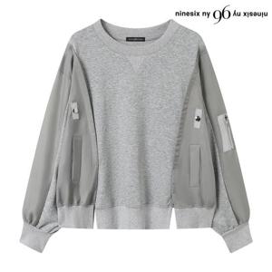 [나인식스뉴욕(영캐주얼)]배색 포인트 트임 맨투맨 티셔츠 (NP4LW022L0)