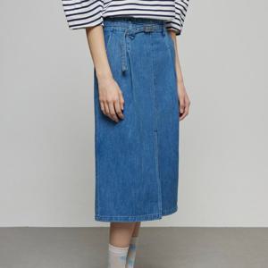 [듀엘]벨티드 데님 스커트 (D252PSD436)