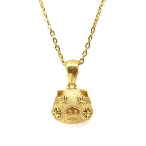 [골드리카]순금 황금 복돼지 목걸이 7.5g+14K잠금(99.9%)