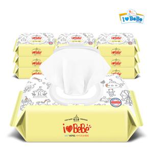 아이러브베베 옐로우 120매 10팩 캡형 아기물티슈