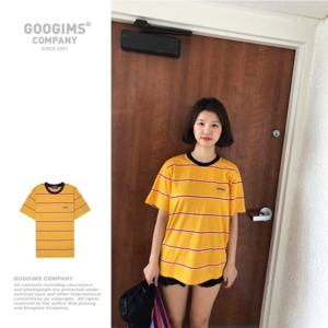 [구김스]구김스 0726_YWR 스트라이프 반팔티셔츠 (G18MMRT314)