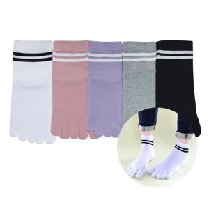 [삭스팡] 여성 스포티라인 발가락스니커즈 양말 5켤레