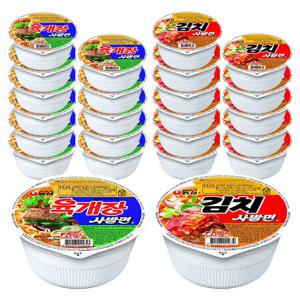 [농심]육개장 사발면x24개/김치사발면x24개 컵라면