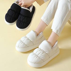 리바앤코 여성 패딩슬리퍼 겨울 털실내화 거실 방한 사무실 학교