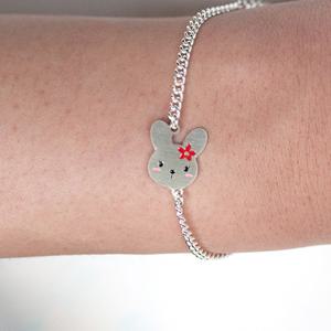 르클레보 아기토끼 미아방지 실버팔찌 SB9358