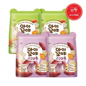 [남양유업]아이꼬야 아기과자 고구마퐁 30g 2개 + 양파퐁30g 2개