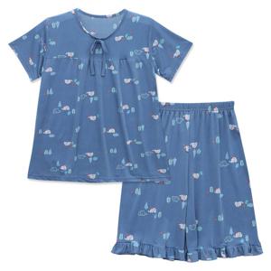 쿨 냉감 여 아동 여름 반팔 잠옷 홈웨어 WCS5527-2