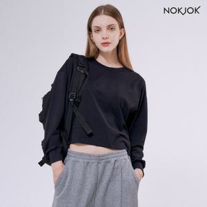 녹족 요가복 호이테 크롭 긴팔티 블랙