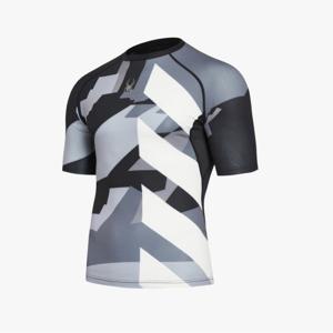 [스파이더] 남성 트레이닝 프로웹 패턴 컴프레션 숏 슬리브 SPHPCNCS201MBLK