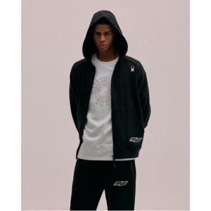 [스파이더] 공용 SWUWS 로고 셋업 후드 집업 SPIPCNFT341UBLK