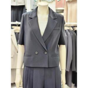 SOUP 세이브존07 여성 싱글 크롭 반팔 자켓 OA4JKQ6