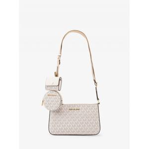 마이클 코어스 제트 세트 트래블 크로스바디 스몰 - MK 시그니처 위드 테크 액세서리 35S2GTVC1B2605 라이트 크림 멀티