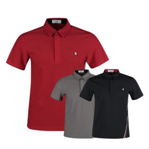 남성 여름 골프웨어 골프복 스윙 반팔 카라 티셔츠