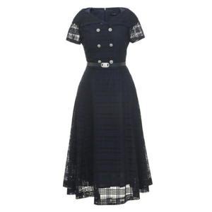 [미니멈] 더블단추 플레어벨트원피스Mybgwo4220