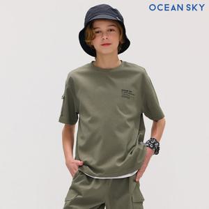 [오션스카이] 남아 시어서커 포켓 반팔 티셔츠-DBJB5817D0V