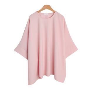 샵앤) 국산 여성 반팔 오버핏 블라우스 BYGO-WBL-3399-핑크