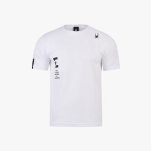 [스파이더] 남성 유로스포츠 모노그램 로고 반팔 티셔츠 SPJMCNRS222MWHT