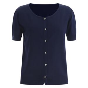 샵앤) 끌로에 여성 여름 반팔 니트가디건 BOM-WCD-12045-네이비