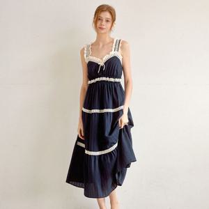 바풀 LL44033-31 여성잠옷 순면 원피스 파자마 여름 잠옷