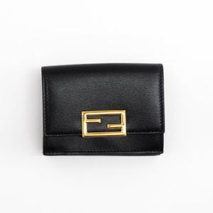 펜디 마이크로 여성 반지갑 블랙 가죽 8M0395AHM0F0KUR