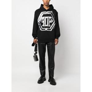 필립 플레인 후드 티셔츠 MJB3070PJO002N 02 BLACK