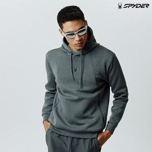 [스파이더] 공용 유로스포츠 사선 블록 후드 티셔츠 SPIFCNHD221UGRY
