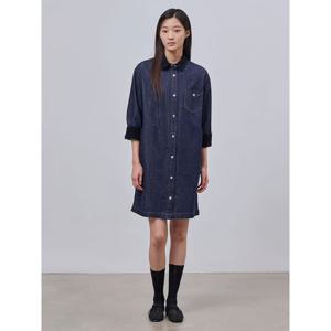 [빈폴레이디스] 데님 H라인 아우터형 원피스 네이비 (BF4771C01R)