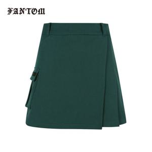 팬텀 여성 포켓 포인트 플리츠 큐롯 스커트