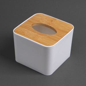 화이트우드 사각 휴지케이스
