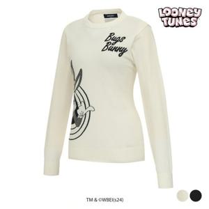 [스팍스]여성 벅스버니 캐릭터 아트웍 라운드 니트 스웨터 SN7LKT016