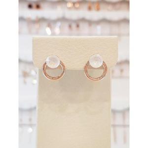 볼라레 세이브존01 Gift 화이트 오팔 오스트리아 스톤 은침 귀걸이 LE767