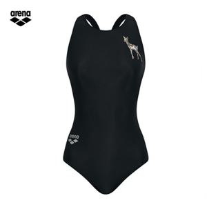아레나 여성 디어베어 A4FL1CO01 BLK (주머니백 증정)  선수 원피스 레이서백 실내수영복