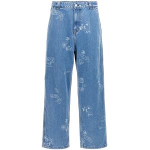 24FW 로고 패치 스탬프 데님 팬츠 블루 I033745 2LN35